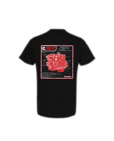 DLKP239- PLAYERA BLACK ISX ENGINE