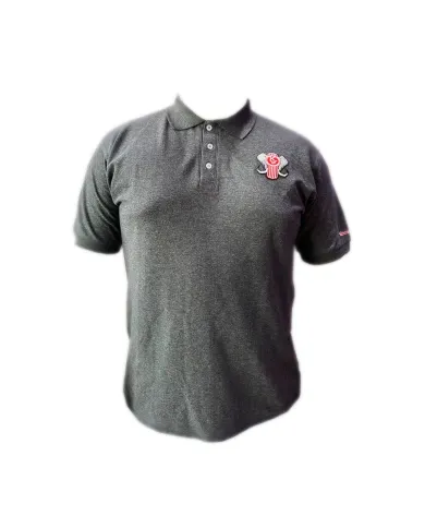 DLKP188- DLKP185- PLAYERA POLO UNISEX 50/50 400 HEATHER CHARCOAL LOGO KW