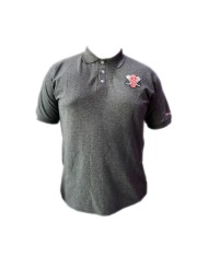 DLKP188- DLKP185- PLAYERA POLO UNISEX 50/50 400 HEATHER CHARCOAL LOGO KW