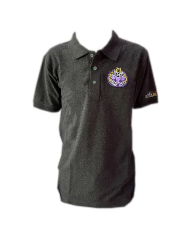 DLKP185- PLAYERA  POLO UNISEX 50/50 400  HEATHER CHARCOAL