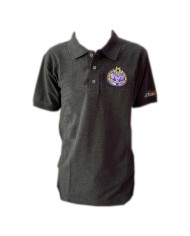 DLKP185- PLAYERA  POLO UNISEX 50/50 400  HEATHER CHARCOAL
