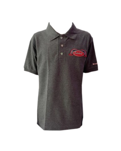 DLKP190- PLAYERA  POLO UNISEX 50/50 400  HEATHER CHARCOAL PB 190