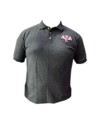 DLKP199- PLAYERA  POLO UNISEX 50/50 400  HEATHER CHARCOAL FL 199