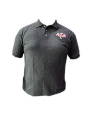 DLKP199- PLAYERA  POLO UNISEX 50/50 400  HEATHER CHARCOAL FL 199