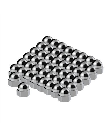 UP10020M50-3/4" X 15/16" Chrome Die-Cast Acorn Nut Cover (50 pcs/Box)