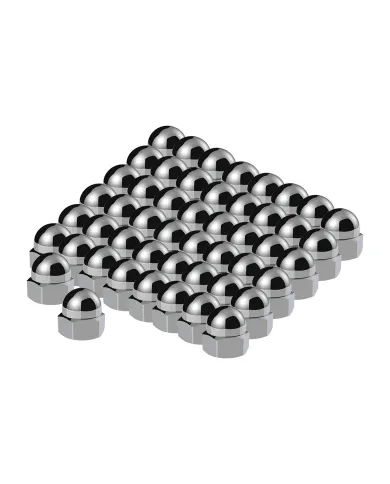 UP10020M50-3/4" X 15/16" Chrome Die-Cast Acorn Nut Cover (50 pcs/Box)