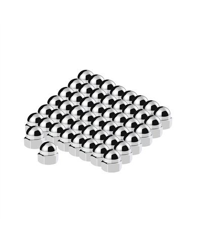 UP10021M50-11/16" x 7/8" Chrome Die-Cast Acorn Nut Cover (50 pcs/Box)
