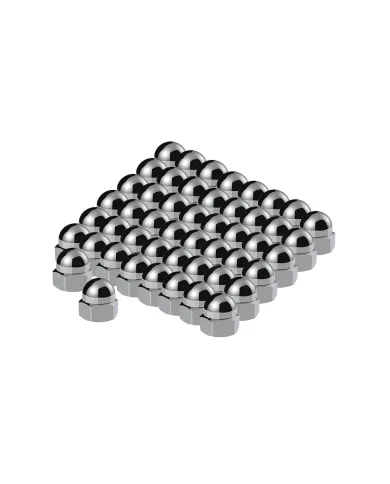 UP10024M50-1/2" X 11/16" Chrome Die-Cast Acorn Nut Cover (50 pcs/Box)