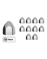 UP10069P-3/4" X 1 3/8" Chrome Plastic Bullet Nut Cover - Push-On (10-Pack)