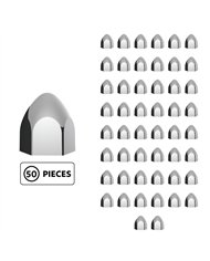 UP10069P50-3/4" X 1 3/8" Chrome Plastic Bullet Nut Cover - Push-On (50-Pack)