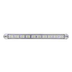 UP36542-10 LED 9" Auxiliary Light Bar With Bezel - White LED/Clear Lens