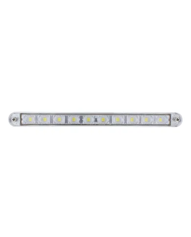 UP36542-10 LED 9" Auxiliary Light Bar With Bezel - White LED/Clear Lens