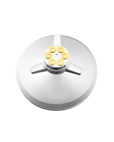 GG10273 - CR. STEEL CONE PUSH-ON NUT CVR W/ FLANGE, 33 MMX2-1/8"H