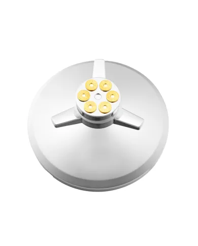 GG10273 - CR. STEEL CONE PUSH-ON NUT CVR W/ FLANGE, 33 MMX2-1/8"H