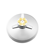 GG10273 - CR. STEEL CONE PUSH-ON NUT CVR W/ FLANGE, 33 MMX2-1/8"H