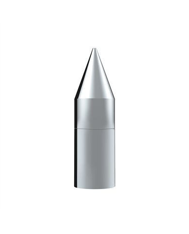 UP10372B-33mm X 7-1/8" Chrome Plastic Tall Spike Nut Cover - Thread-On (Bulk)