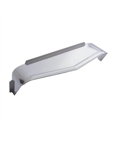 UP10473-Stainless Steel Visor For 5" X 7" Rectangular Headlight, Ribbed Lip Style