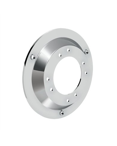 GG10509 - S.S. FRONT HUB CAP, 7/16" LIP, 4 EVEN NOTCHES & 4 CLIPS