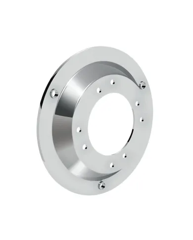 GG10509 - S.S. FRONT HUB CAP, 7/16" LIP, 4 EVEN NOTCHES & 4 CLIPS