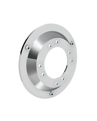 GG10509 - S.S. FRONT HUB CAP, 7/16" LIP, 4 EVEN NOTCHES & 4 CLIPS