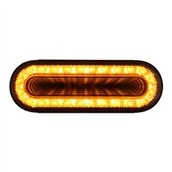 UP36665-24 LED 6" Oval Mirage Light (Turn Signal) - Amber LED/Clear Lens
