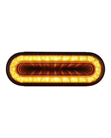 UP36665-24 LED 6" Oval Mirage Light (Turn Signal) - Amber LED/Clear Lens