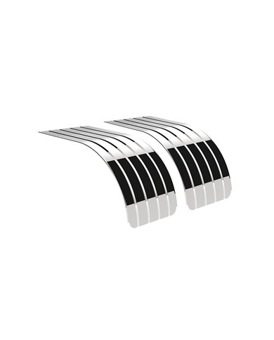 UP10619-66" 430 Stainless Steel (18ga) Half Fender - SR Series (Pair)