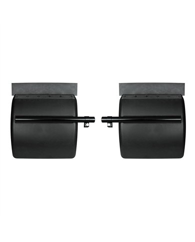 UP10711-24" X 24" Black Poly Quarter Fender Set (Pair)
