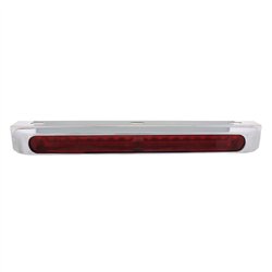 UP36708-Stainless Light Bracket With 19 LED 17" Light Bar & Bezel - Red LED/Red Lens