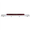 UP36712-Chrome Top Mud Flap Plate With 19 LED 17" Light Bar & Bezel - Red LED/Red Lens (Each)