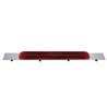 UP36713-Chrome Top Mud Flap Plate With 19 LED 17" Light Bar - Red LED/Red Lens (Each)