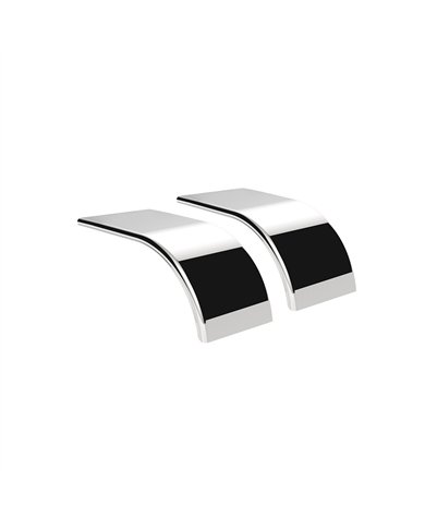 UP11027-66" 430 Stainless Steel (16ga) Smooth Half Fender - SE Series (Pair)