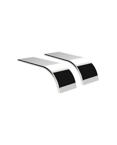 UP11028-80" 430 Stainless Steel (16ga) Smooth Half Fender - SE Series (Pair)