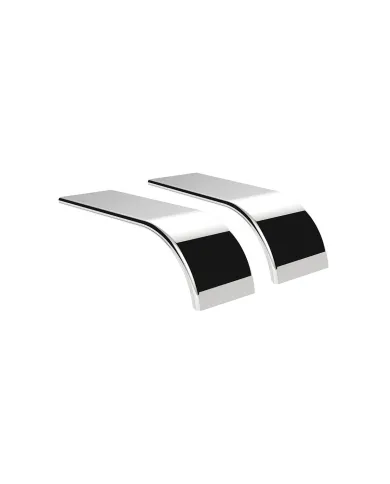 UP11028-80" 430 Stainless Steel (16ga) Smooth Half Fender - SE Series (Pair)