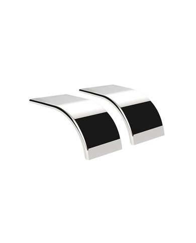 UP11029-60" 430 Stainless Steel (16ga) Roll Formed Edge Smooth Half Fender - SS Series (Pair)