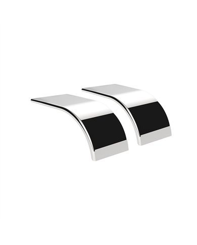 UP11030-66" 430 Stainless Steel (16ga) Roll Formed Edge Smooth Half Fender - SS Series (Pair)