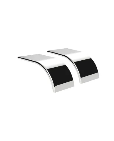 UP11030-66" 430 Stainless Steel (16ga) Roll Formed Edge Smooth Half Fender - SS Series (Pair)