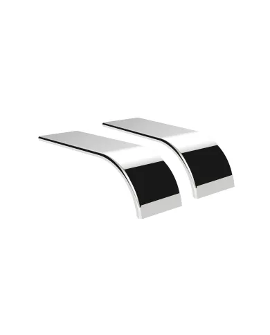 UP11031-80" 430 Stainless Steel (16ga) Roll Formed Edge Smooth Half Fender - SS Series (Pair)