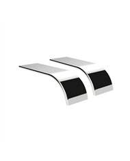 UP11031-80" 430 Stainless Steel (16ga) Roll Formed Edge Smooth Half Fender - SS Series (Pair)