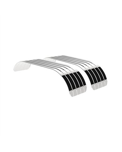 UP11032-120" 430 Stainless Steel (16ga) Beaded Edge Ribbed Full Fender 54" Spread - SR Series (Pair)