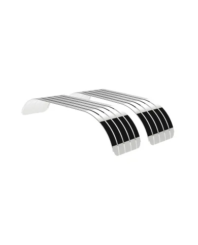 UP11032-120" 430 Stainless Steel (16ga) Beaded Edge Ribbed Full Fender 54" Spread - SR Series (Pair)