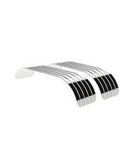 UP11032-120" 430 Stainless Steel (16ga) Beaded Edge Ribbed Full Fender 54" Spread - SR Series (Pair)
