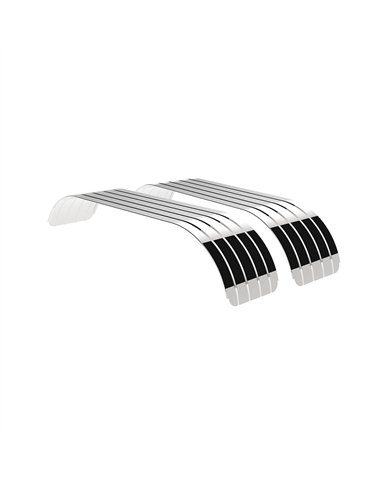 UP11033-120" 430 Stainless Steel (16ga) Beaded Edge Ribbed Full Fender 60" Spread - SR Series (Pair)