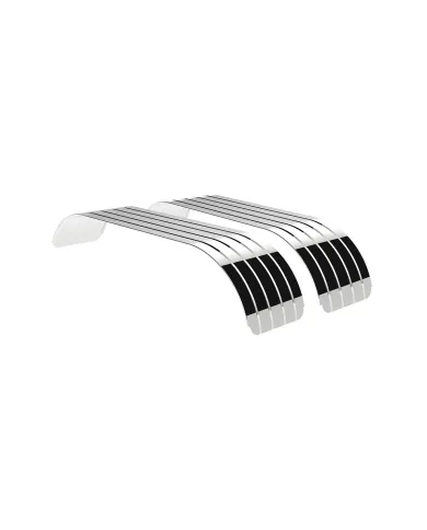 UP11033-120" 430 Stainless Steel (16ga) Beaded Edge Ribbed Full Fender 60" Spread - SR Series (Pair)