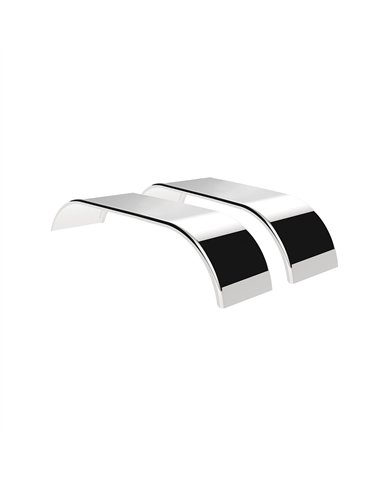 UP11034-120" 430 Stainless Steel (16ga) Roll  Formed Edge Smooth Full Fender 54" Spread - SS Series (Pair)