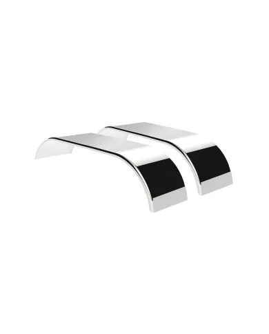 UP11034-120" 430 Stainless Steel (16ga) Roll  Formed Edge Smooth Full Fender 54" Spread - SS Series (Pair)