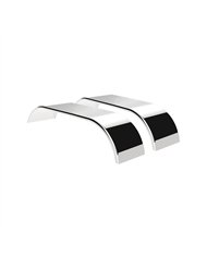 UP11034-120" 430 Stainless Steel (16ga) Roll  Formed Edge Smooth Full Fender 54" Spread - SS Series (Pair)