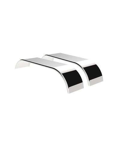UP11035-120" 430 Stainless Steel (16ga) Roll  Formed Edge Smooth Full Fender 60" Spread - SS Series (Pair)