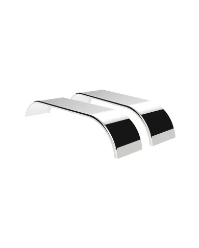 UP11035-120" 430 Stainless Steel (16ga) Roll  Formed Edge Smooth Full Fender 60" Spread - SS Series (Pair)