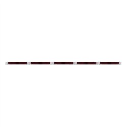 UP36716-94" Stainless Steel Light Bracket - 19 LED 17-1/4" Light Bar x 5 With Red LED/Red Lens With Bezel